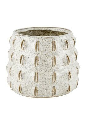 4” Textured White Ceramic Accent Planter